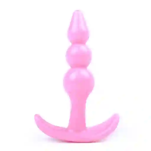 Plug Acostumbrador Anal Silicona Jelly Esfera Estimuladora Rosa