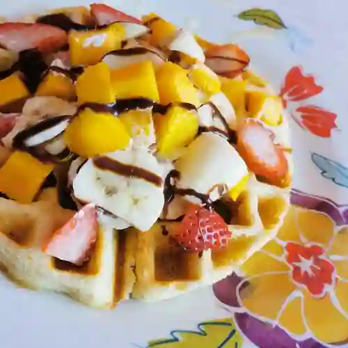 Waffles con Fruta