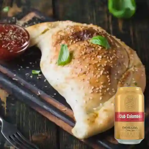 Combo Calzone +Bebida + Club col. Dorada Lta 330ml