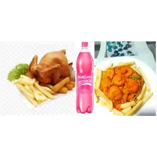 Combo de Arroz con Camaron y Pollo