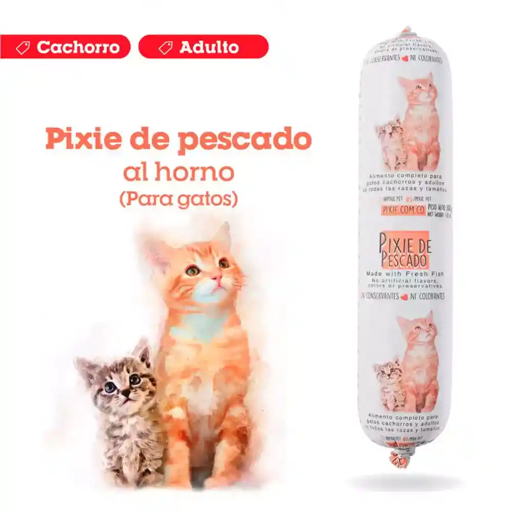 Pixie Dieta Horneada de Pescado para Gatos Adultos y Gatitos