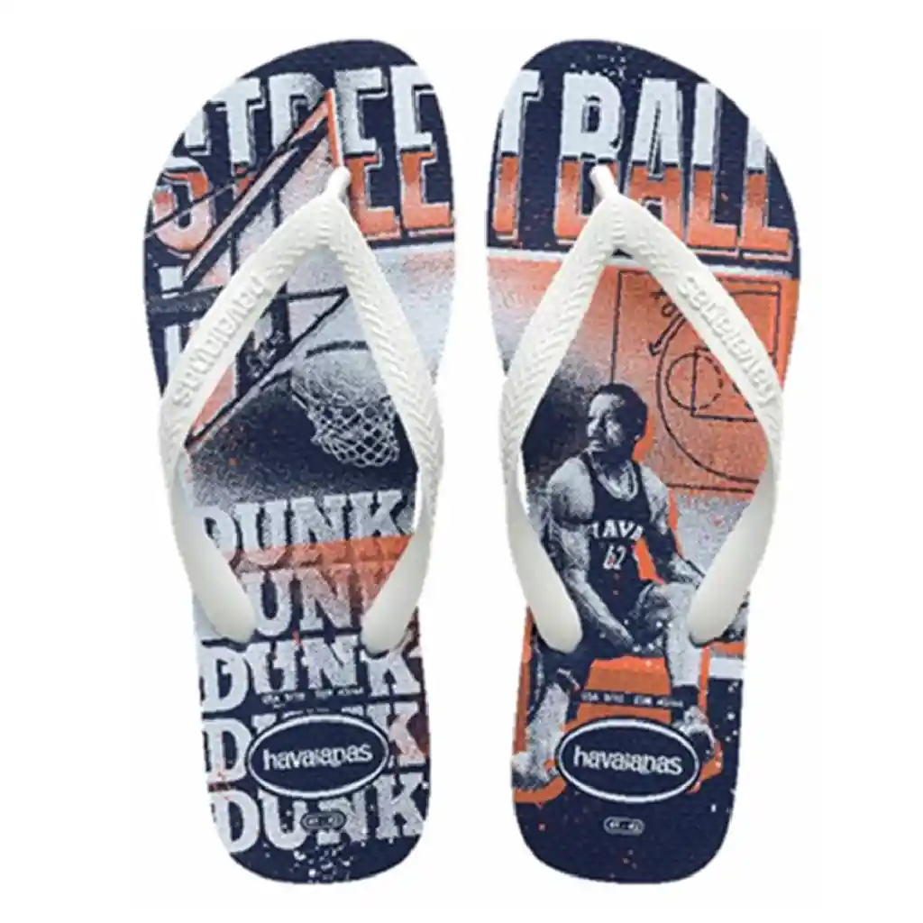 Sandalia Havaianas Hombre Top Athletic Fc Pr Azul/blanco Talla 39/40