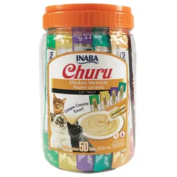 Churu Snack Para Gato Pollo Mariscos Variedad Inaba