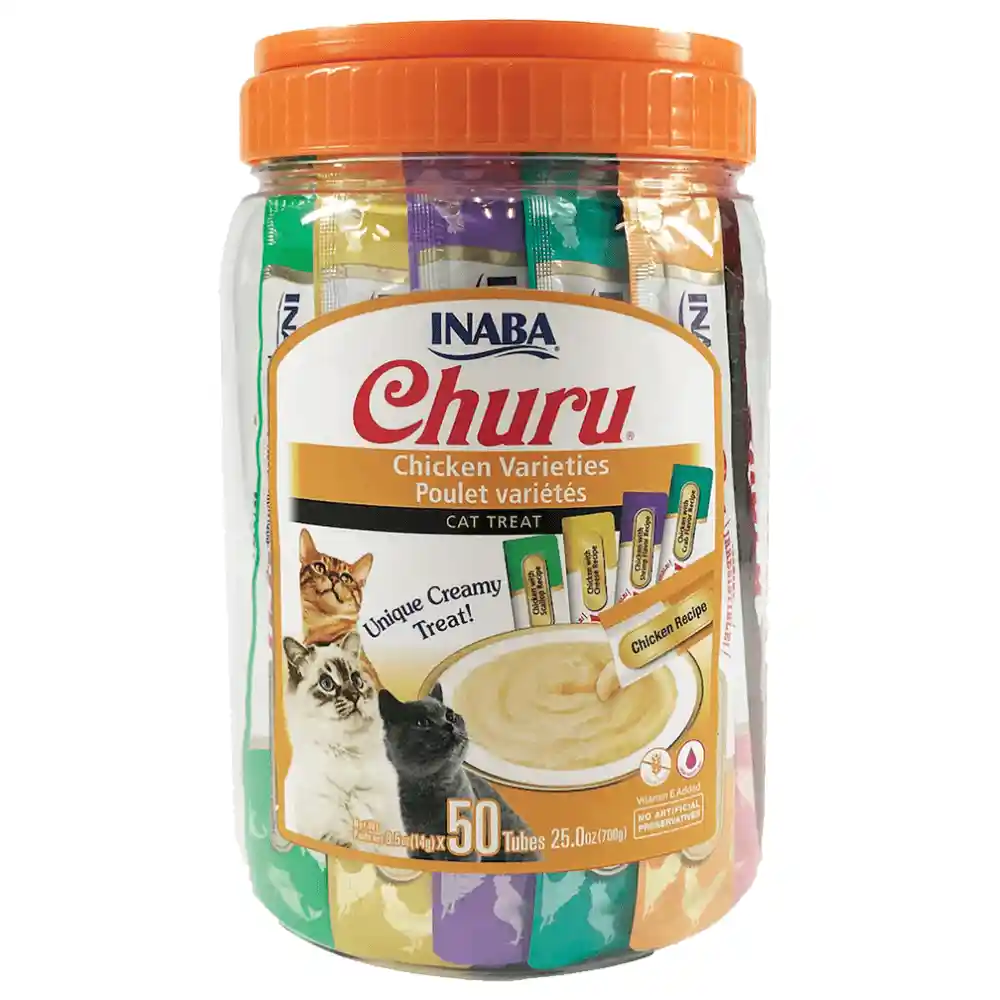 Churu Snack Para Gato Pollo Mariscos Variedad Inaba