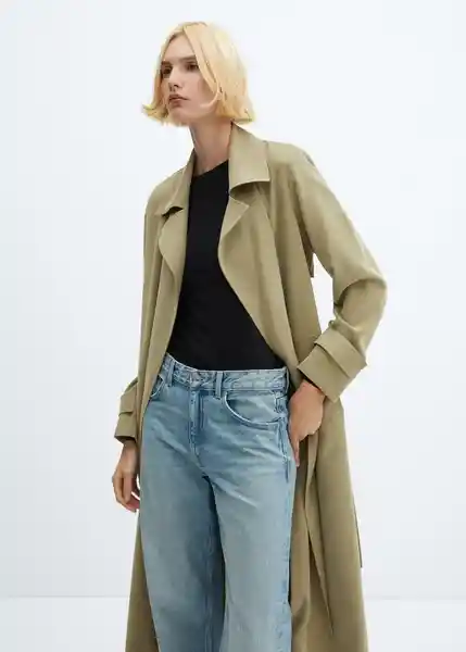 Gabardina Trench Taxi Khaki Talla XL Mujer Mango