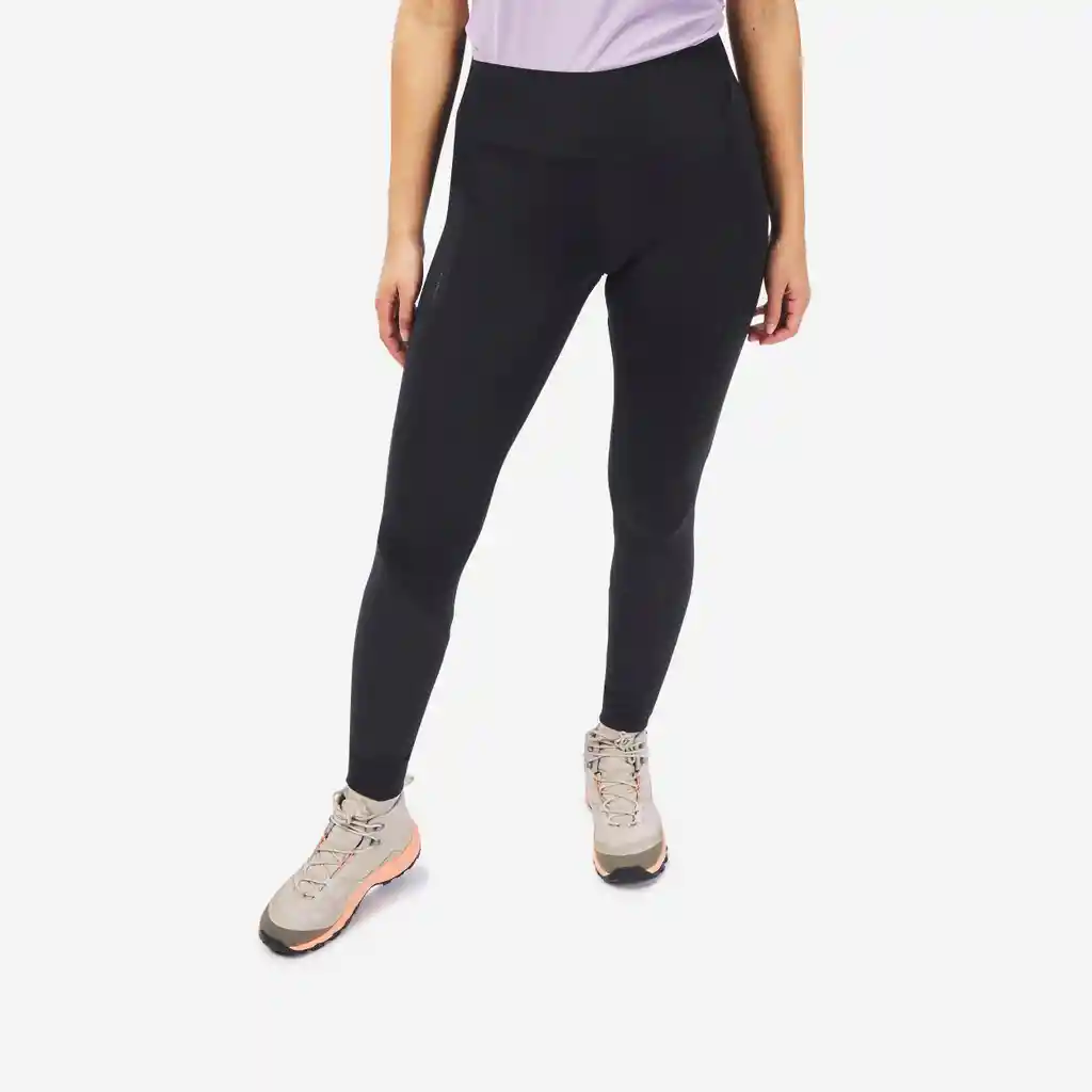 Leggings de Senderismo Para Mujer Quechua Mh500 Negro