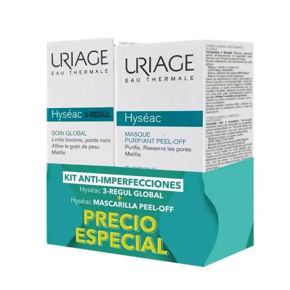 Uriage Kit Hyseac 3 Regul + Hyséac Masque Purifiant Peel
