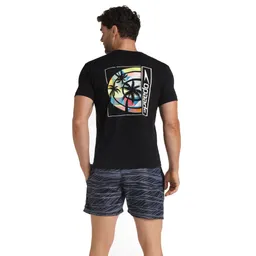 Camiseta Manga Corta Palm Haven Hombre Negro-l