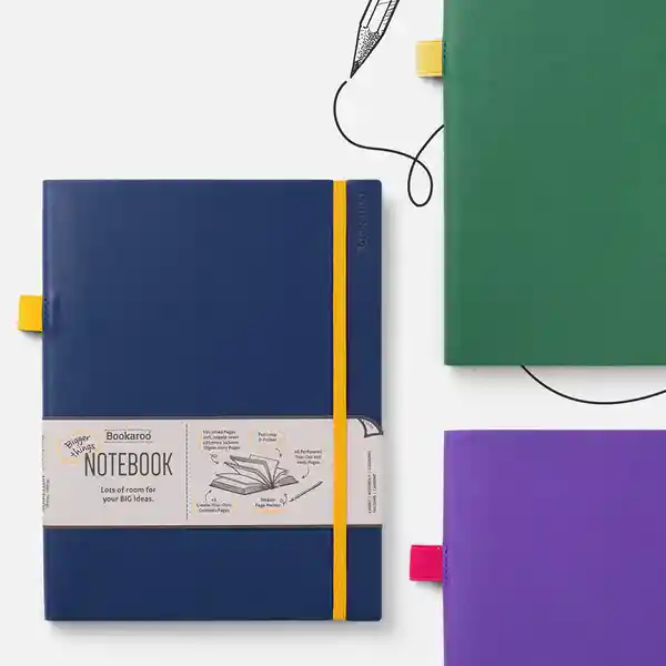 If Cuaderno Grande Aqua Bookaroo