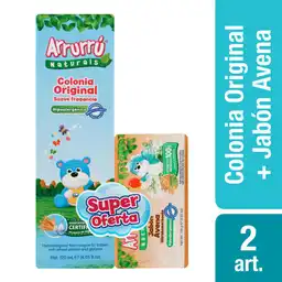 Arrurrú Set de Colonia para Bebés + Jabón en Barra de Avena