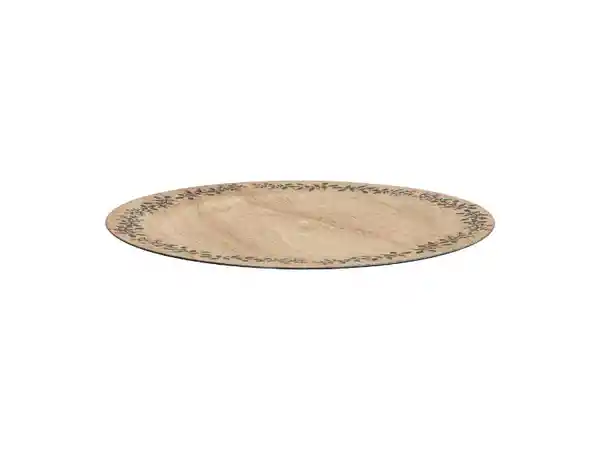 Plato Base de Navidad Borde Madera Ref. 3230010000012