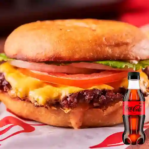 Combo Cheese Burger Sencilla + Coca Cola Zero 250ml