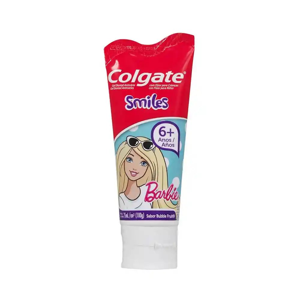 Colgate Gel Dental Anticaries Smiles Barbie