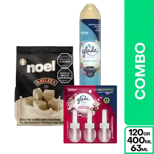 Combo Mamá Noel Baileys + Glade Paraiso Azul + Aceites Naturales