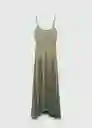 Vestido Moss Verde Pastel Talla M Mujer Mango