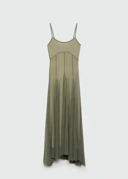 Vestido Moss Verde Pastel Talla M Mujer Mango