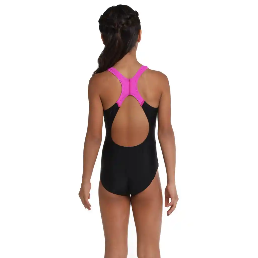 Vestido de Baño Splashback Radial Faded Fun Junior Femenino Negro-12
