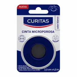 Curitas Cinta Microporosa Blanca 2.5 cm x 4.5 m