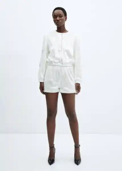 Short Xcamila Off White Talla L Mujer Mango