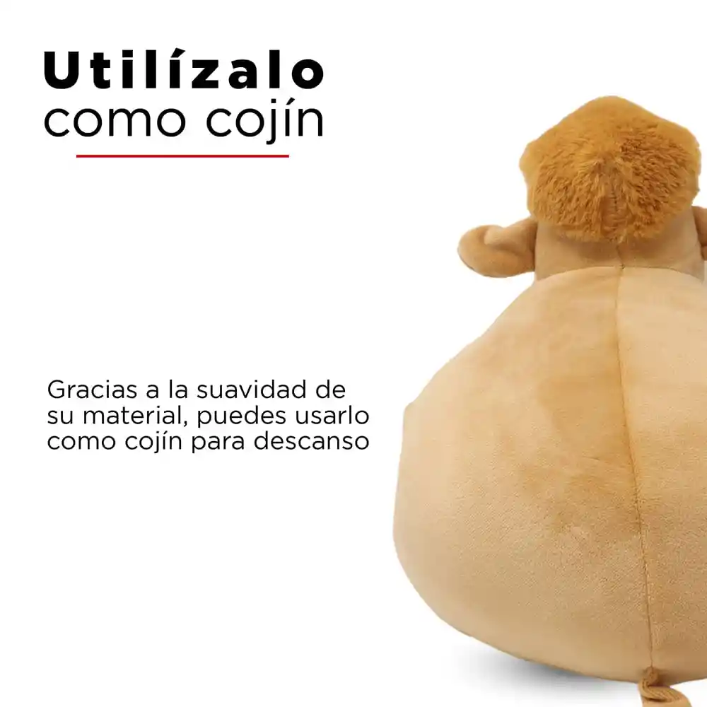 Miniso Peluche Redondo Camello Café