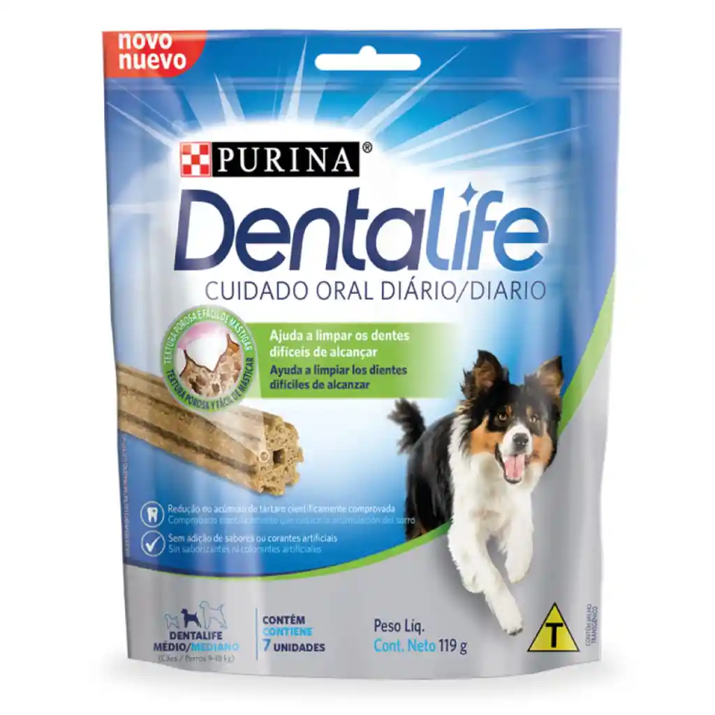 Snack oral para perro razas medianas y grandes Dentalife x 119gr