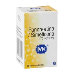 Mk Pancreatina y Simeticona (170 mg / 80 mg)