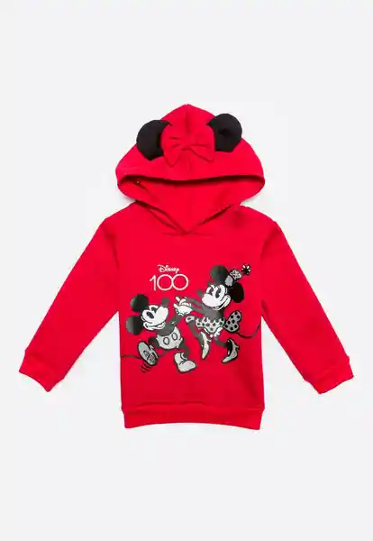 Disney Buzo Niña Capucha Rojo Talla 4T