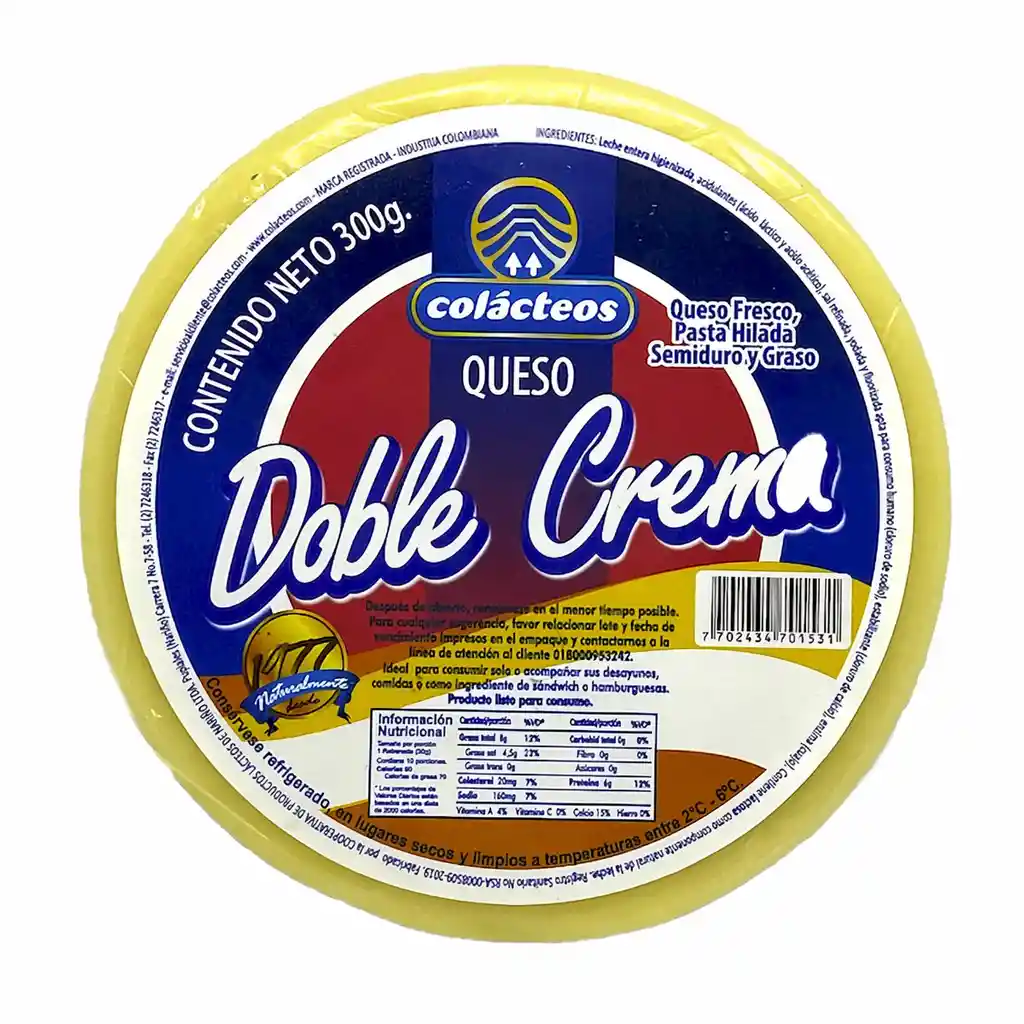 Colácteos Queso Doble Crema Torta