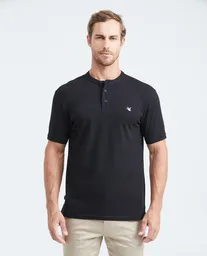 Camiseta Polo Neru Neck Negro Sombrío Ultraoscuro L Chevignon