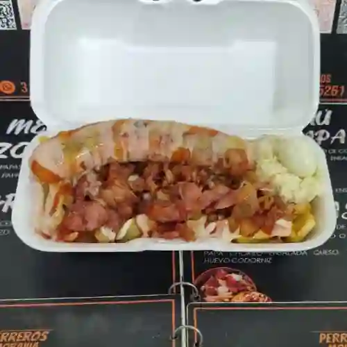 Choripapa de Tocineta +Postobón Coca - Cola 400ml