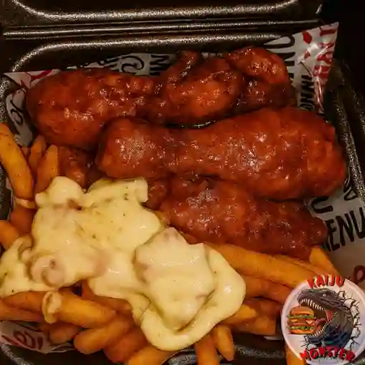 Muslos de pollo en salsa b.b.q