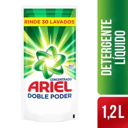 Ariel Doble Poder Detergente Líquido Concentrado 1,2 L