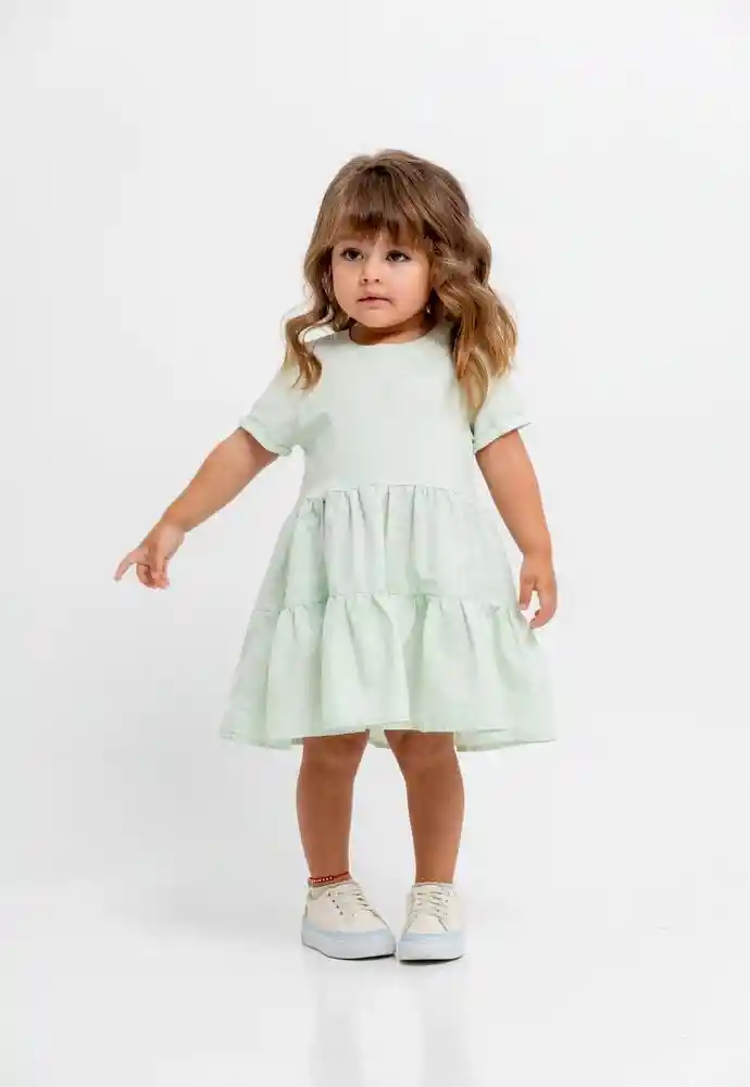 Vestido Manga Corta 18/24mese-verde