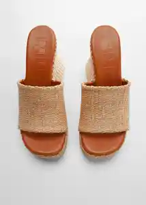 Sandalias Soleil Beige Talla 38 Mujer Mango