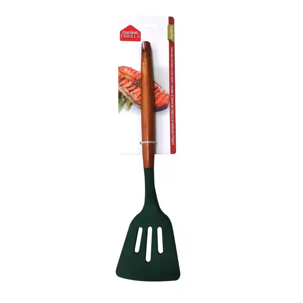 Espatula Silicona Mango en Madera Melvic 443000136