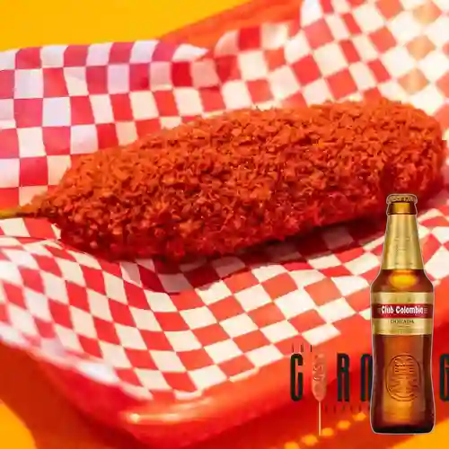Combo Hot Dog + Club Colombia Dorada 350 ml