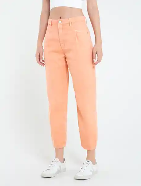 Pantalón Pepom Mujer Rosa Salmón Claro Talla 6 Naf Naf