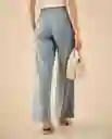Pantalón Azul Chambray Medio Talla 8 432G004 Esprit