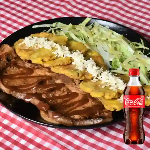 Combo Chuleta de Cerdo + Coca Cola Original 400 ml