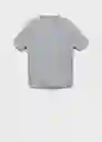 Camiseta Tricot Flew Celeste Talla S Hombre Mango