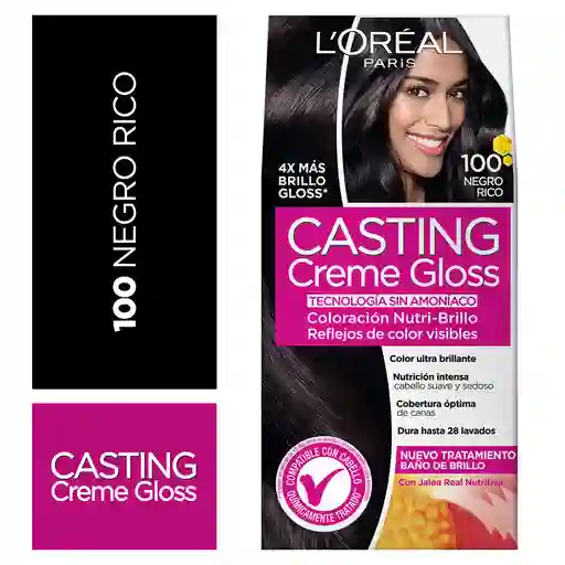 Loreal Paris-Casting Creme Gloss Tinte Capilar 100 Negro Rico 