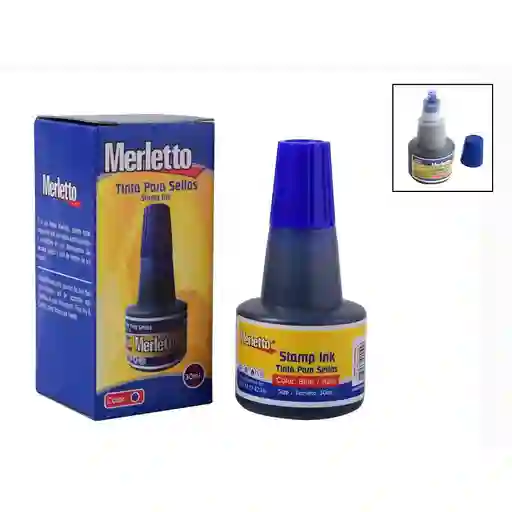 Tinta Para Sello Azul Merletto