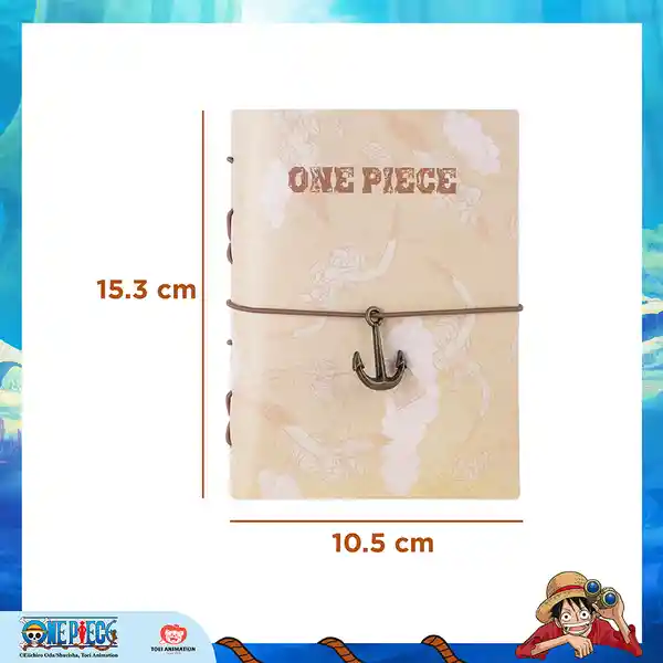 Libreta Hojas Sueltas Banda B6 Pu Serie One Piece Beige Miniso