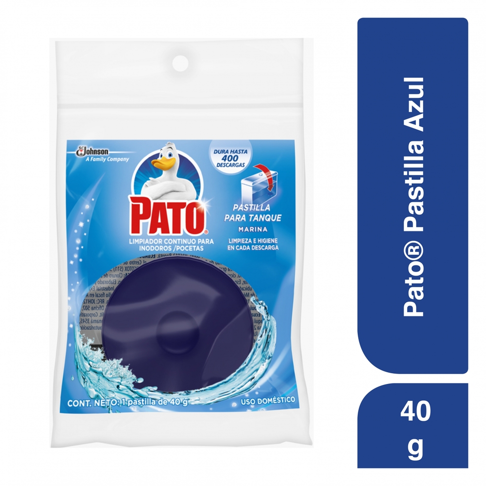 Pato Pastilla Limpiadora Inodoro Brisa Marina 40g