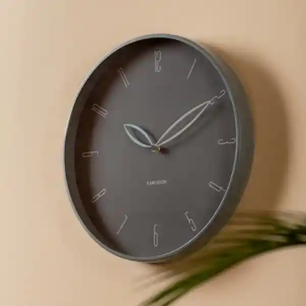 Present Time Reloj de Pared Mecanismo Silencioso Petalos Gris