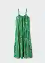 Vestido Gari Verde Talla L Mujer Mango