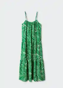 Vestido Gari Verde Talla L Mujer Mango