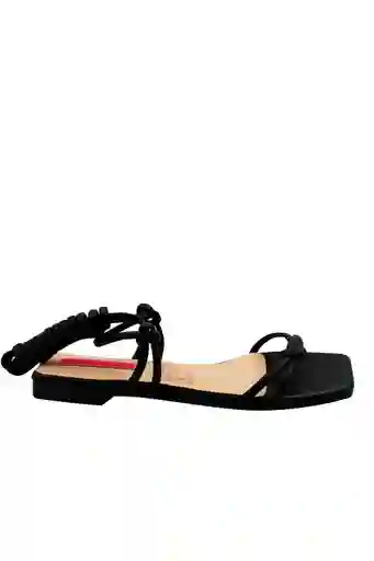 Sandalia Plana Bianca Negro