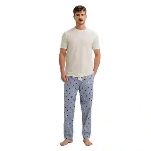 Camiseta Manga Corta en Algodón Masculino Eiva Punto Blanco