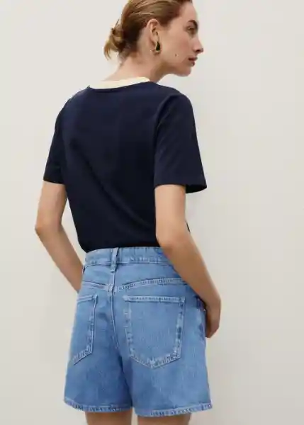Short Zoey Tejano Medio Talla 38 Mujer Mango